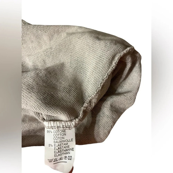 Made in Italy Fine Fabric Dolman Sweater Watercolor Look with Shimmer Detail - Picture 8 of 10